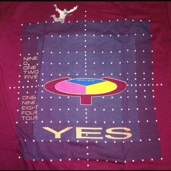 Vintage 80’s Yes 90125 Concert T Shirt Size Large 1984‎ Sleeveless Tee Jays - Picture 1 of 4